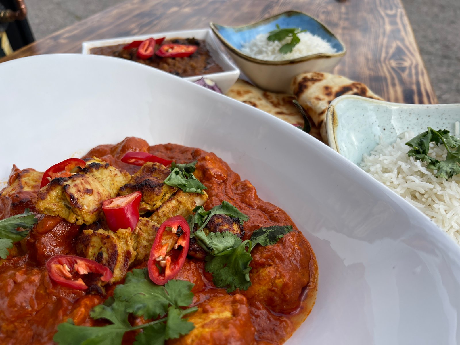 Butter chicken curry bowl